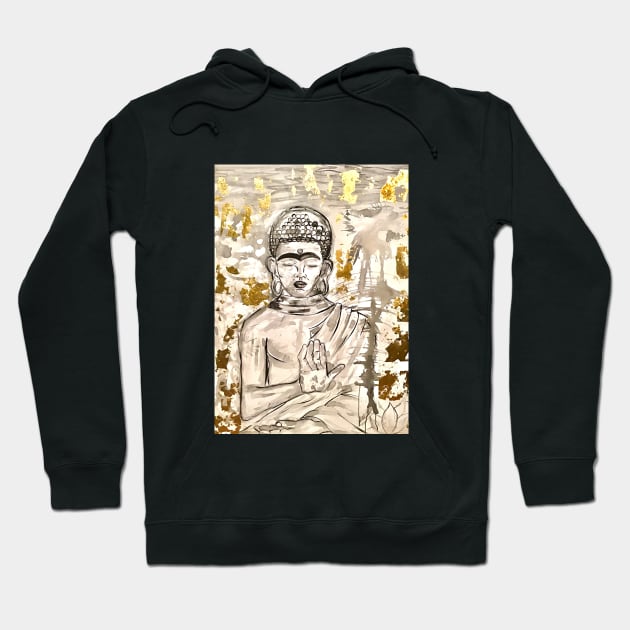 Buddha wrapped in Gold Hoodie by Mr_Bentley